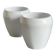 Pair of White Ceramic Candle Holders