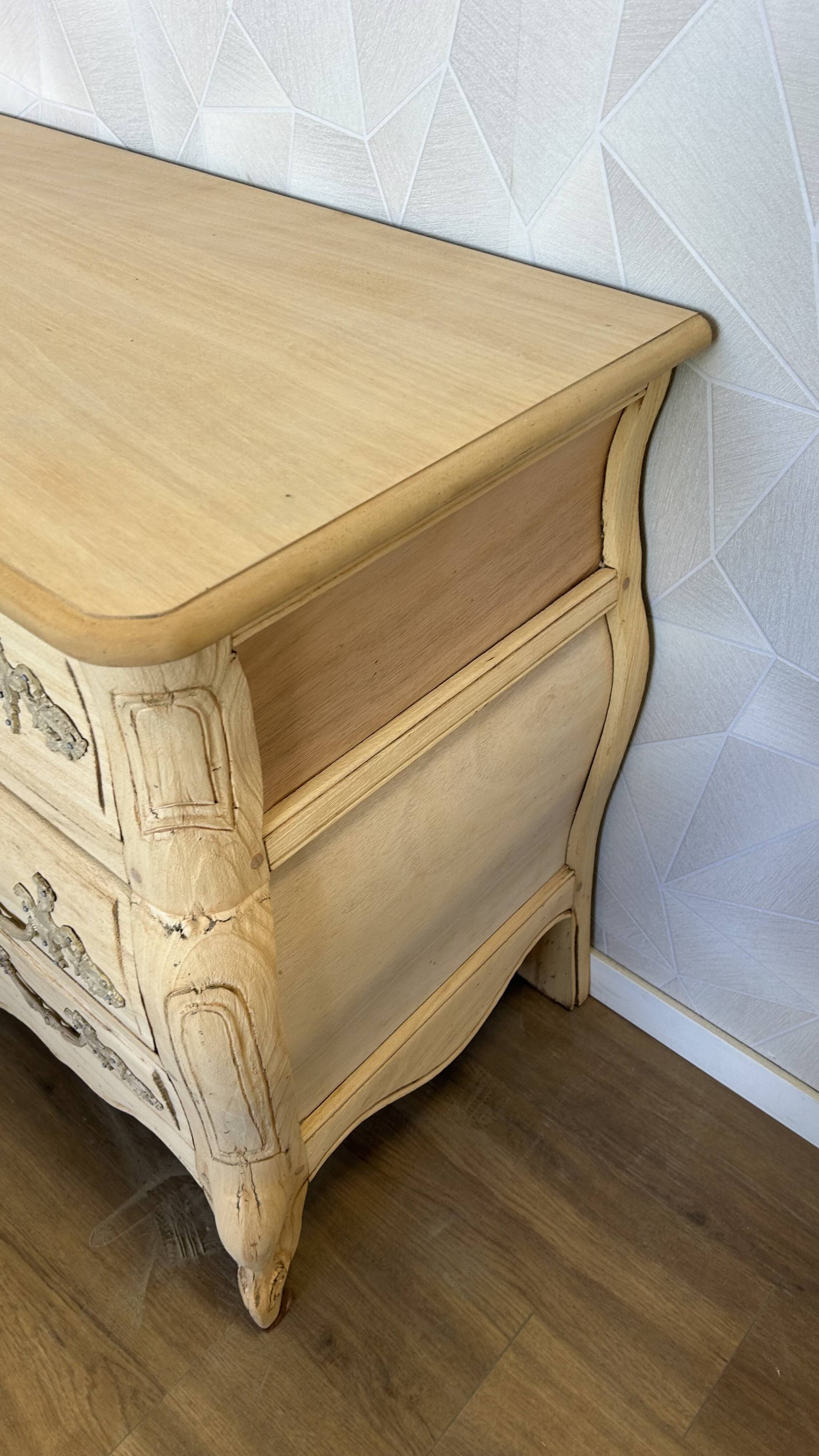 Antique Louis XV chest of drawers, airbrushed