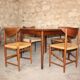 Extendable dining table "flip-top"/"wallet" Scandinavian vintage teak by Nils Jonsson for TROEDS