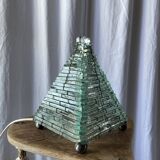 Brutalist glass lamp from the 1970s.