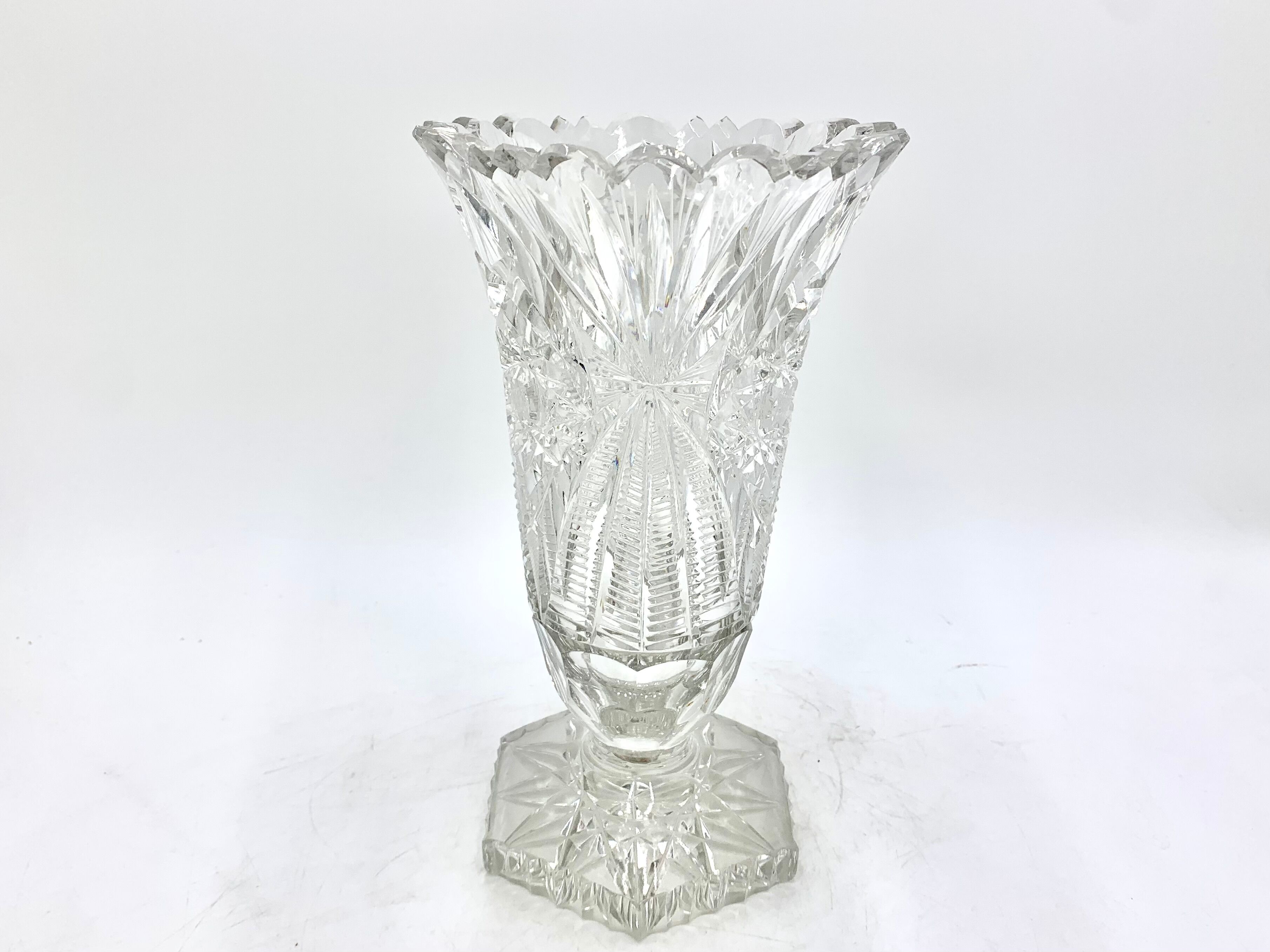 Midcentury Crystal Vase, Poland, 1960