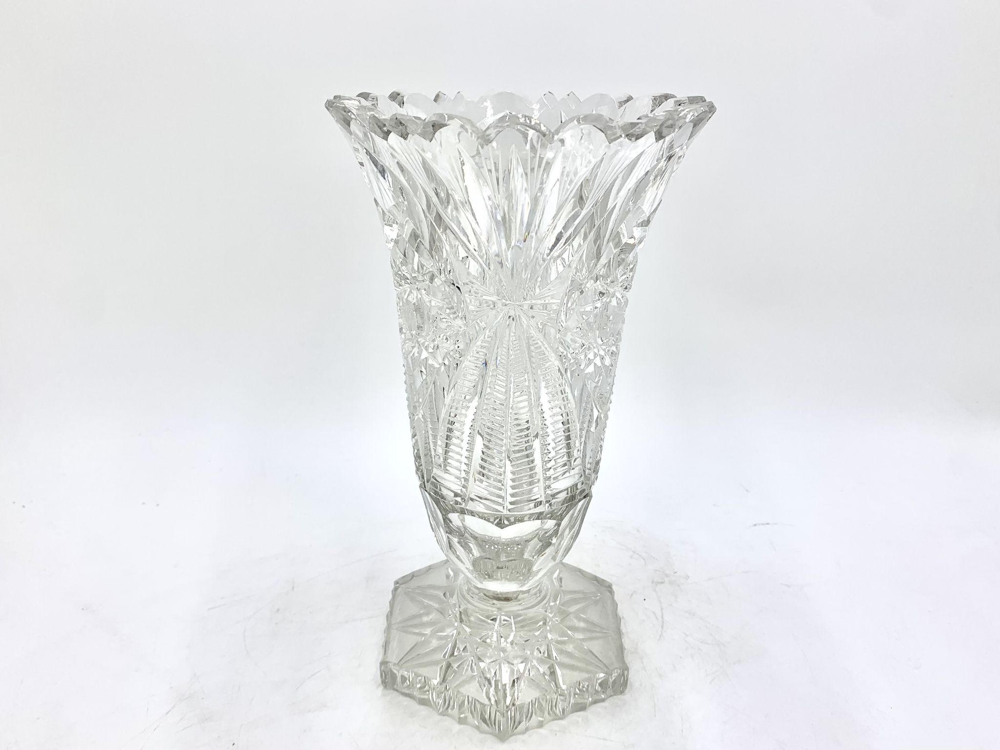 Midcentury Crystal Vase, Poland, 1960