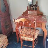 Art Deco wood and marble hairdresser