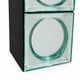 Silver mirrored console with curved tiles – 150 cm