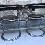 Set of 4 vintage cantilever chairs