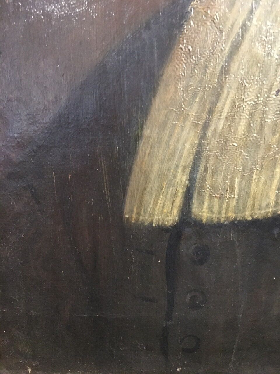 Ancient painting, portrait of a man of law, 19th century