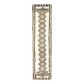 Tapis couloir vintage en laine et coton turc noué à la main blanc 78x354