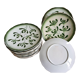 15 Dessert plates Decor de Gui enhanced with gold Badonviller FT 1910
