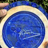 Gilbert metenier signed ceramic bowl // french art deco