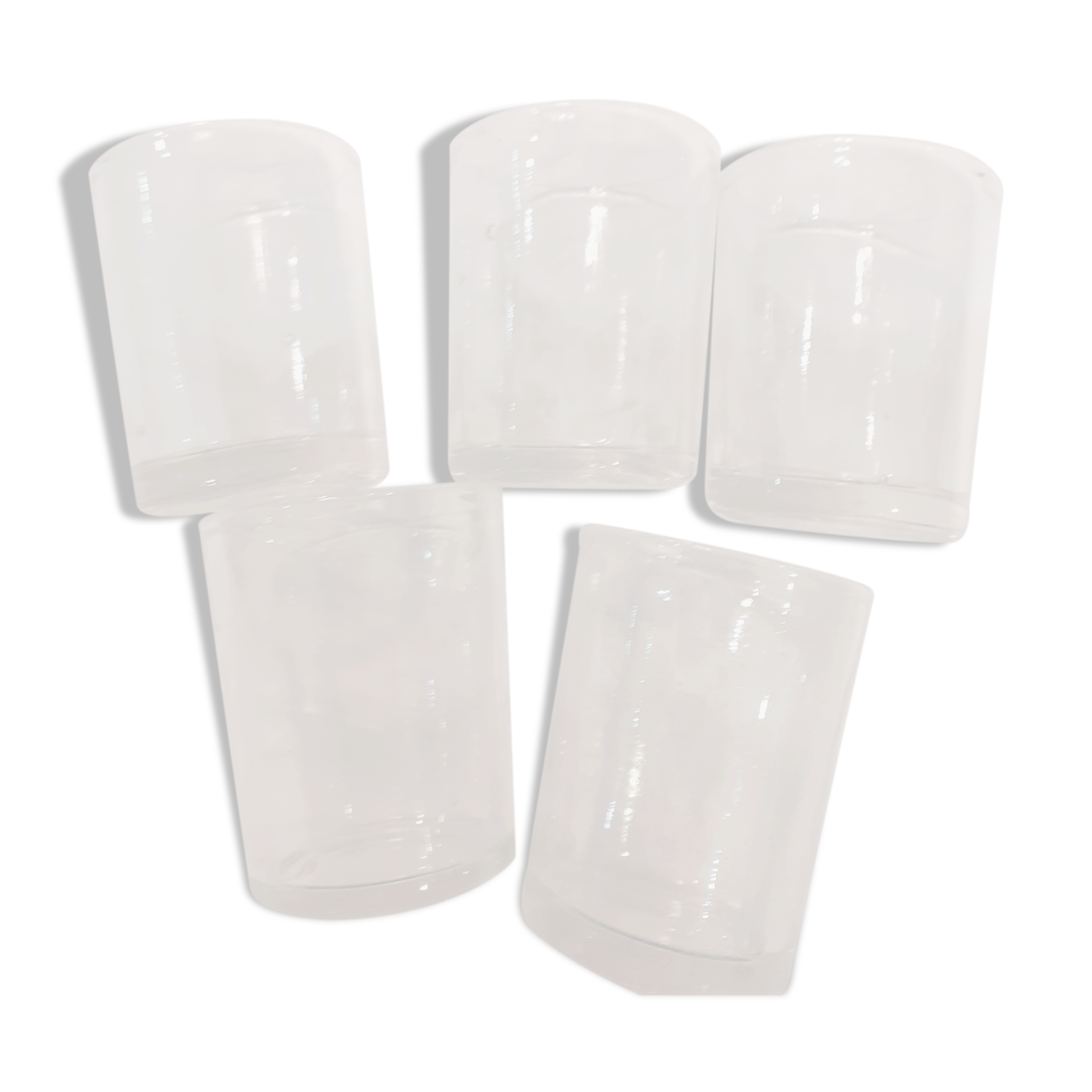 Lot de 5 verres de bistrots bulles