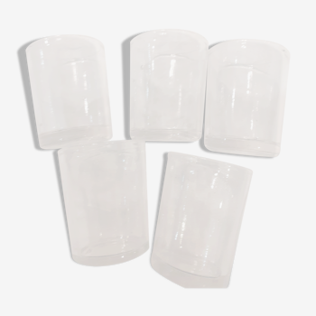 Lot de 5 verres de bistrots bulles