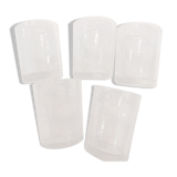 Set of 5 glasses of bubble bistros blown mouth