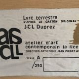 "Lyre terrestre" d'après le carton original de j.-c. duprez