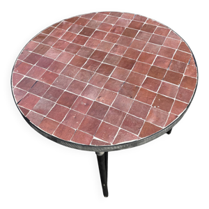 Table basse ronde en - terracotta