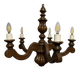 Louis XVI style wooden chandelier, 1890s
