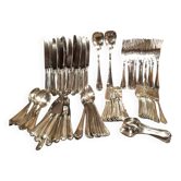 98-piece silver metal cutlery set