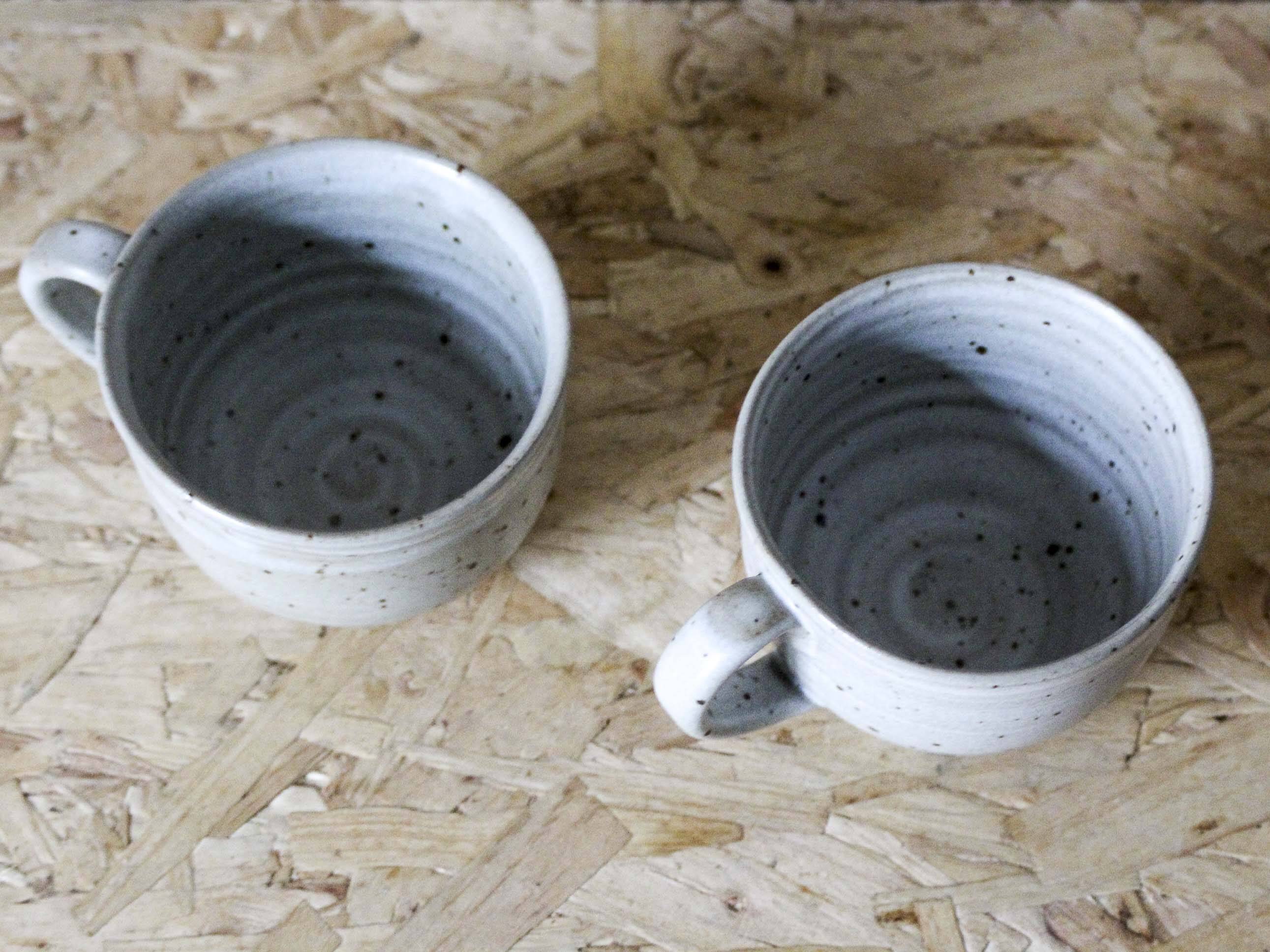 2 Gérald Pott enameled ceramic cups