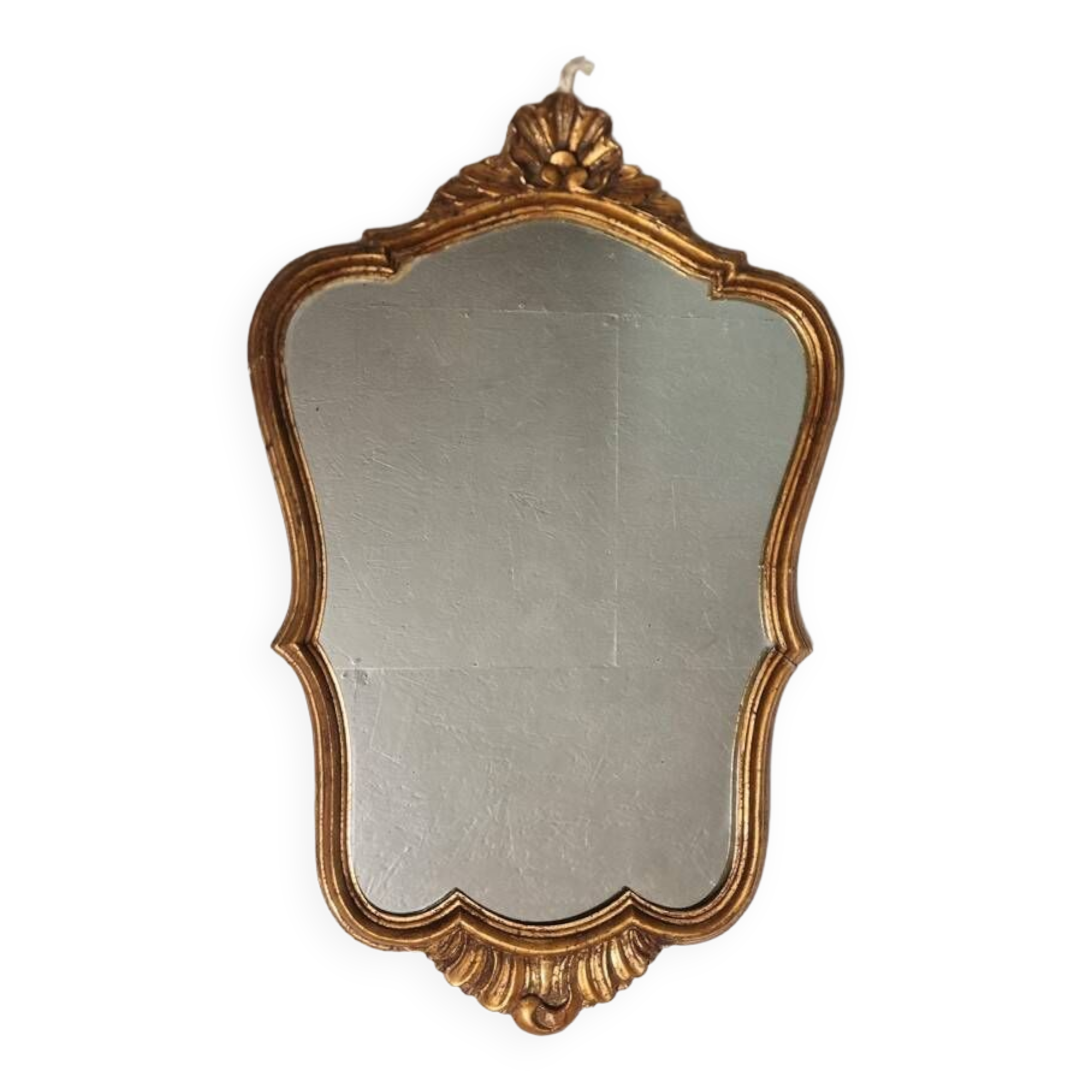 Golden wooden mirror