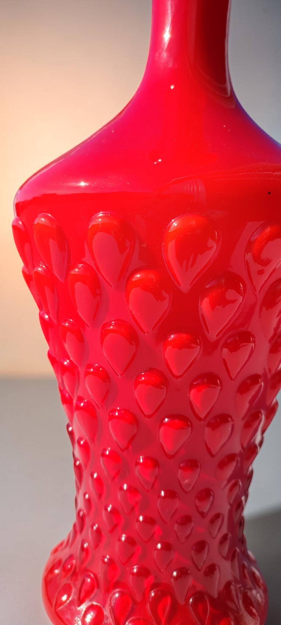 Large Italian glass vase Empoli