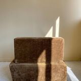 Vintage brown velvet armchair from the 1970s