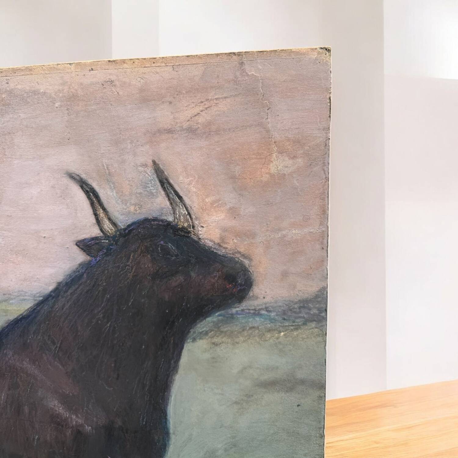Old pastel signed Théo Mayan: "In Camargue" (early 1900)