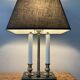 Vintage marble and brass bouillotte lamp