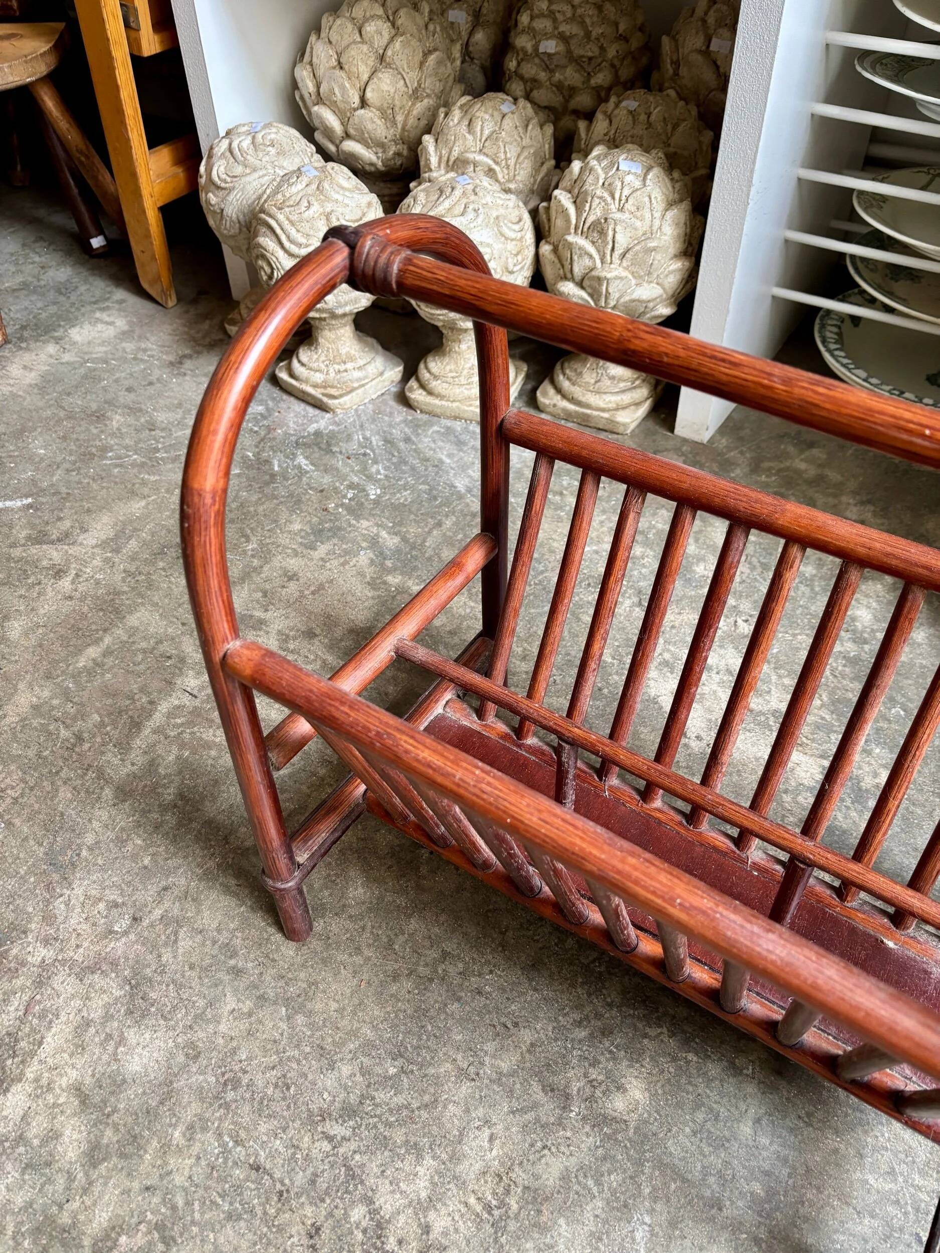 Dark bamboo magazine rack