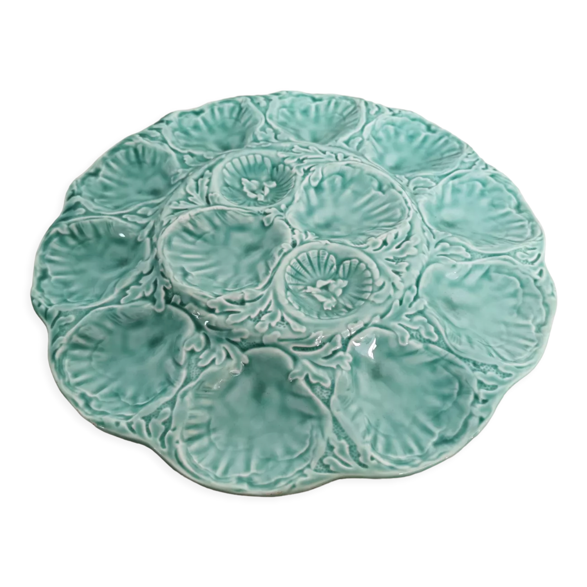 Ceramic serving dish from gien green