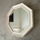 Miroir vintage octogonale biseauté style shabby chic