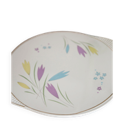 Decorative plate with vintage flowers from the mid-century, Germany, 1970s.