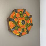 Cubic ceramic 31cm colorful "pop art" fat lava wall light element, germany, 1970