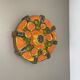 Cubic ceramic 31cm colorful "pop art" fat lava wall light element, germany, 1970