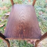 Small Oak side table with goat legs '40s