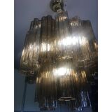 Murano style glass chandelier in Fume'Color, set of 2 or a pair of chandeliers