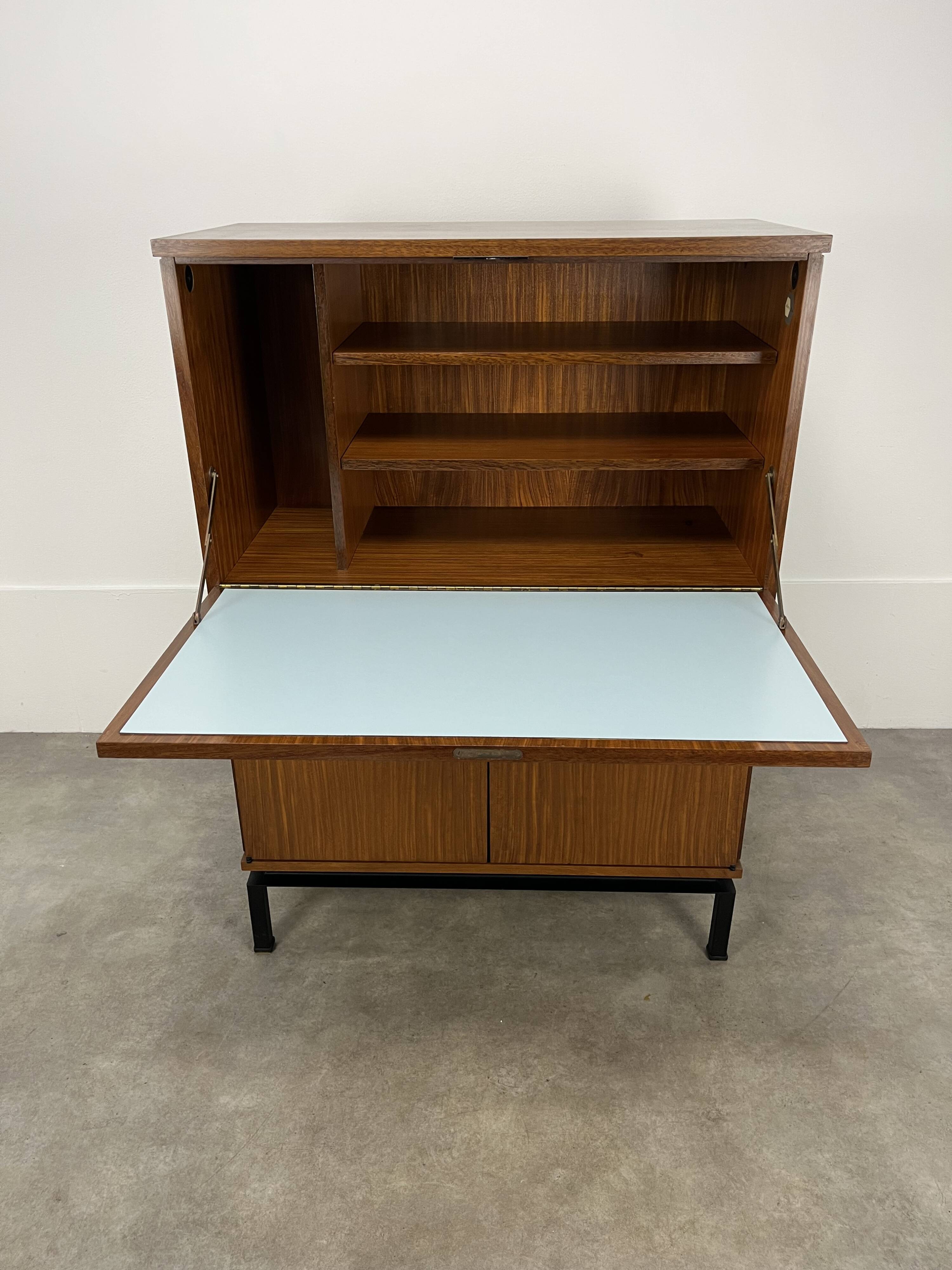 Marcel Gascoin secretary desk, reconstruction style, 1950s, for Alveole
