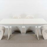 Extendable pedestal dining table by George Nelson for Herman Miller