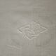 Ancient tablecloth, 12 embroidered towels monogram RD damasse de roses , friezes art deco