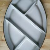 Dish with ceramic compartments