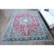 1970s Vintage Persian Handmade Wool Cotton Light Red Area Rug 249x342
