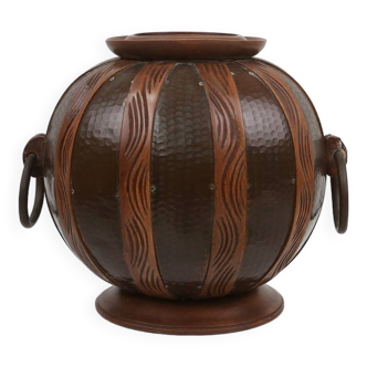 Vase boule Art Déco par Gustave Surrurier-Bovy, Belgique vers 1920