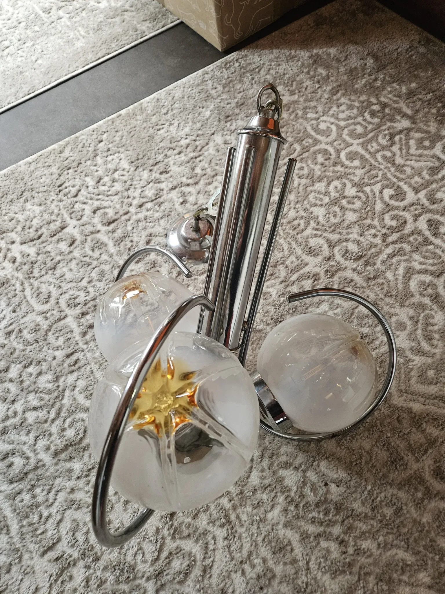 Italian design chandelier from the 1970s.