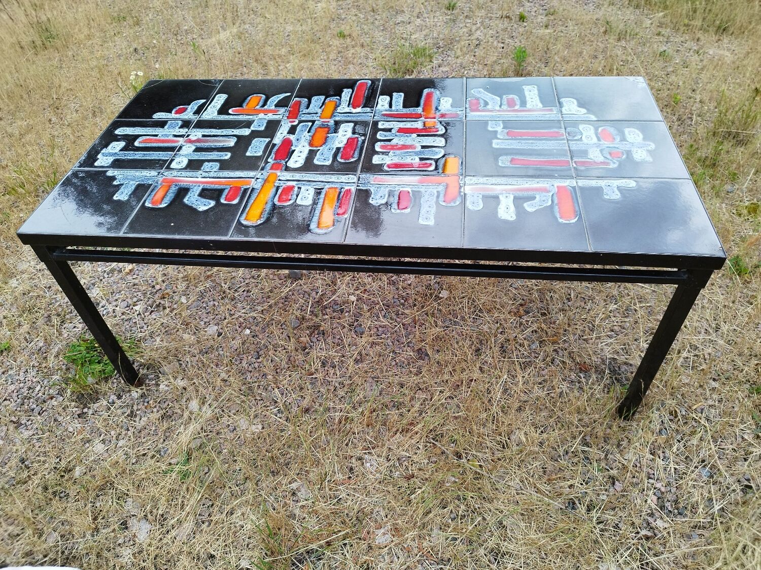 Ceramic iron coffee table ADRI Vallauris