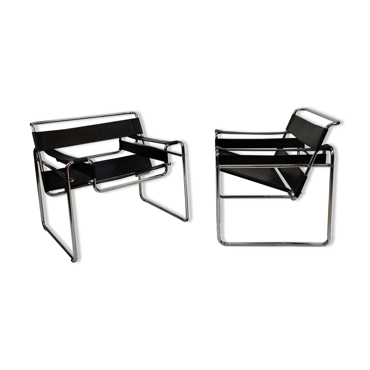 B3 Wassily lounge chairs designed by Marcel Brueur, 1970s edition