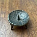 Brutalist Mid-Century Candle Holder in Bronze, 1960s