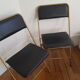 Set of 2 folding chairs in skai and metal