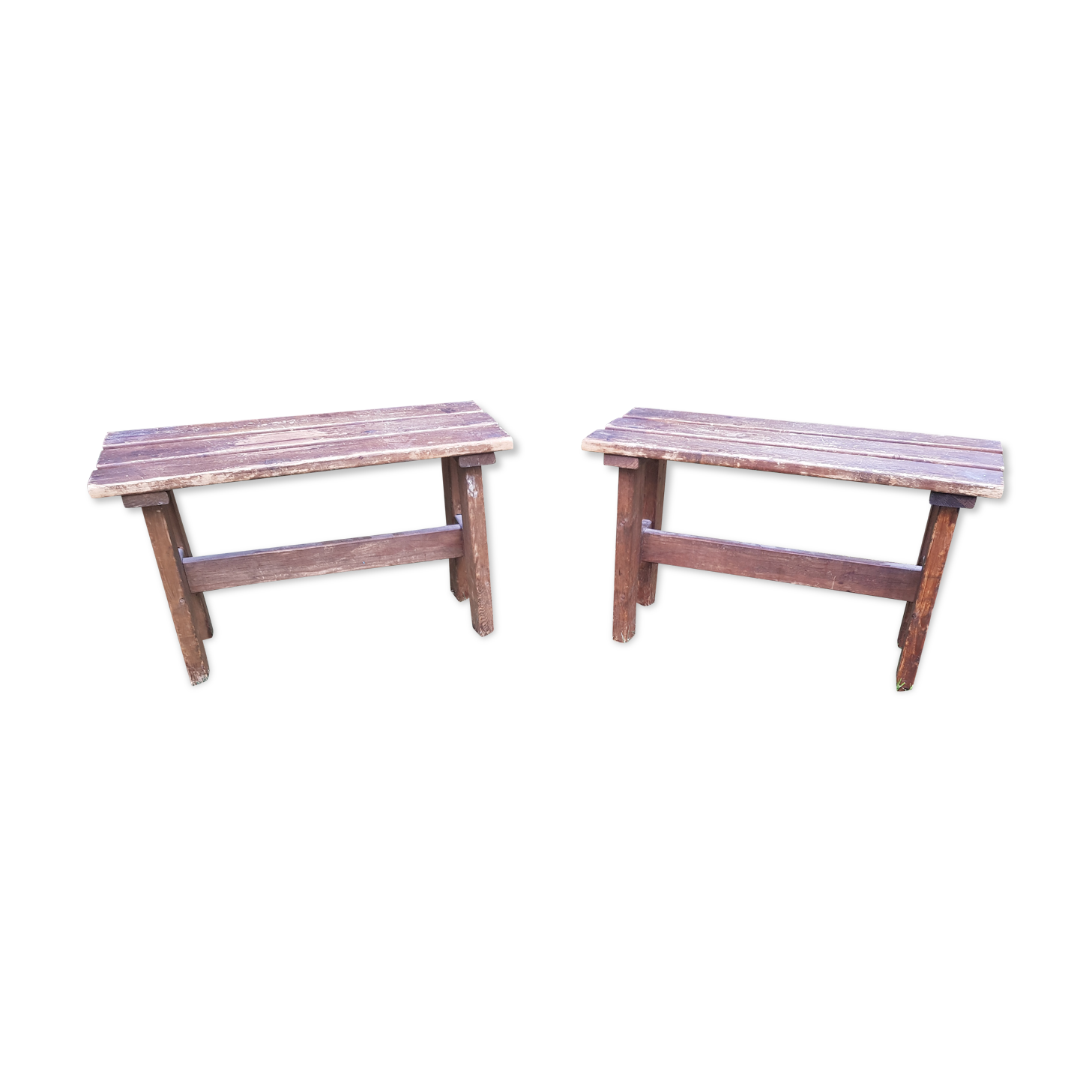 Pair of country country benches