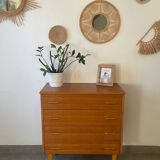 Vintage oak chest of drawers from the 1960s