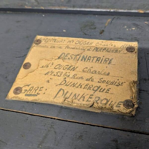 Malle de voyage en bois