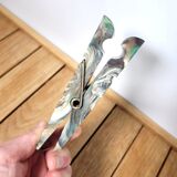 Vintage mail clip 70s paper press
