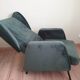 Vintage velvet green armchair with ears